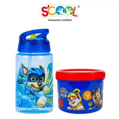 SCOOL - Set Botella Plus + Táper Paw Patrol Azul