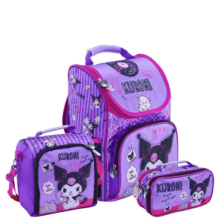 Set Mochila Kuromi Morado