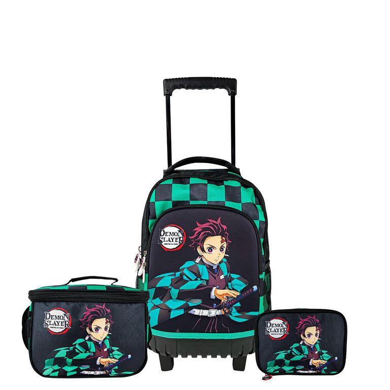 Set Mochila con Ruedas Demon Slayer