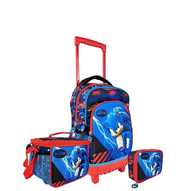 Set Mochila con Ruedas Plus Sonic