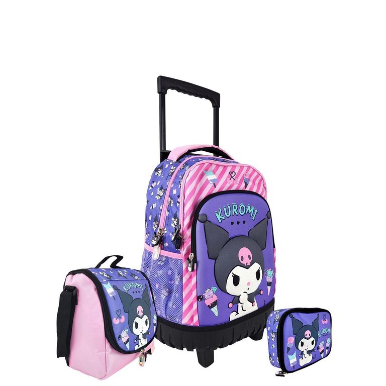 Set Mochila con Ruedas Plus Kuromi
