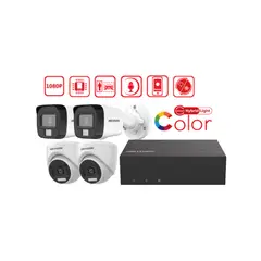 Hikvision - Kit 4 Cámaras de Seguridad de Color Hikvision