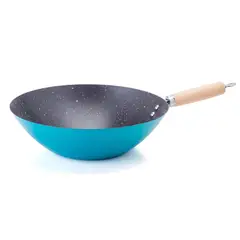 OSTER - Wok Acero al Carbono Denali en Turquesa 30cm