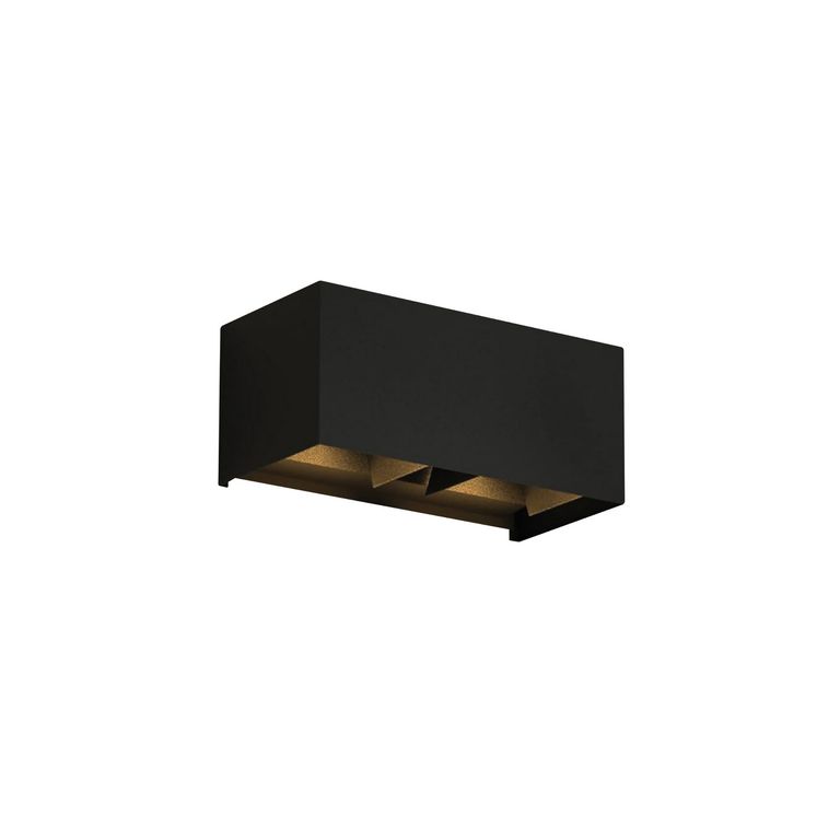 Aplique Exterior Orizon Negro Luz Cálida