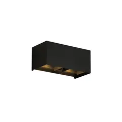 ILUMA - Aplique Exterior Orizon Negro Luz Cálida