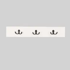 TUHOME - Perchero Sócrate 3 Ganchos Dobles - Blanco