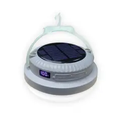 OPALUX - Lámpara Sola Multiuso con Panel Solar Gris