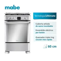 Mabe - Cocina de Pie a Gas 4 Hornillas Mabe CMP6085FX1 Inox