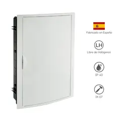 SOLERA - TABLERO RIEL DIN EMPOTRA. LIBRE HALOG. 42 POLOS PUERTA BLANCA A/H IP40 IK07 (5260FLJ)