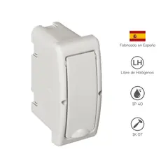 SOLERA - TABLERO RIEL DIN EMPOTRA. LIBRE HALOG. 2 POLOS PUERTA BLANCA A/V IP40 IK07