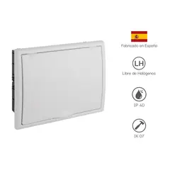 SOLERA - Tablero Riel Din Empotra. Libre Halog. 12 Polos Puerta Blanca A/V Ip40 Ik07