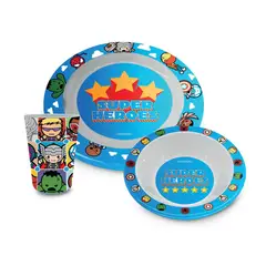 DISNEY - Set de Melamine Personajes Superhéroes