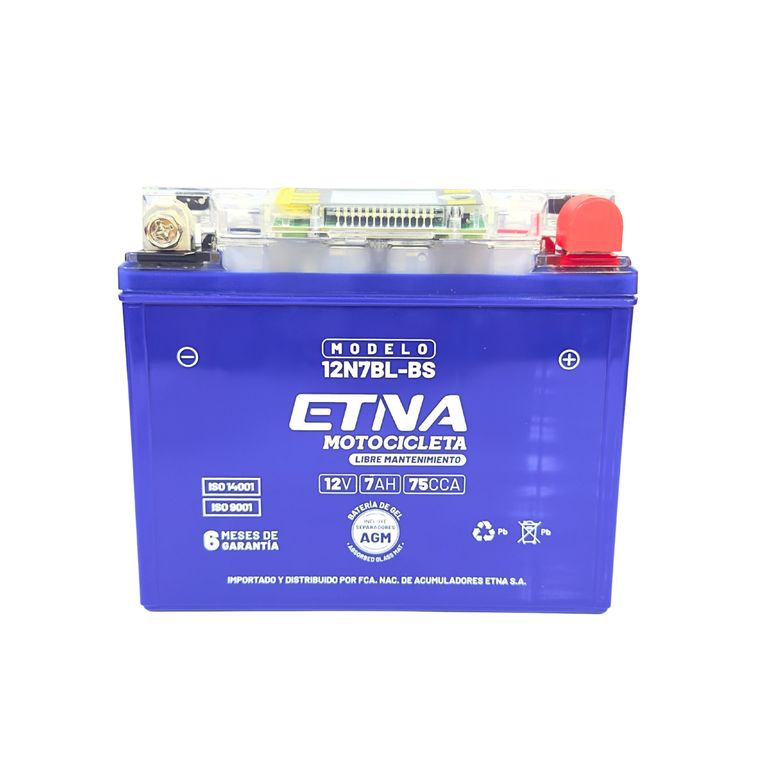 Batería para Moto MTL 12N7BL-BS 75 Amperios