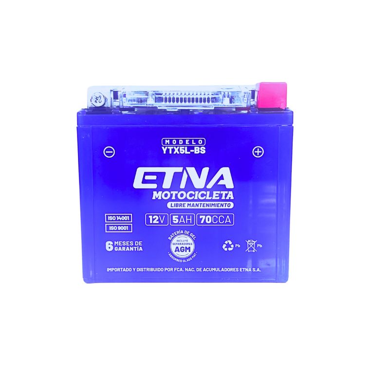 Batería para Moto MTL YTX5L-BS 70 Amperios