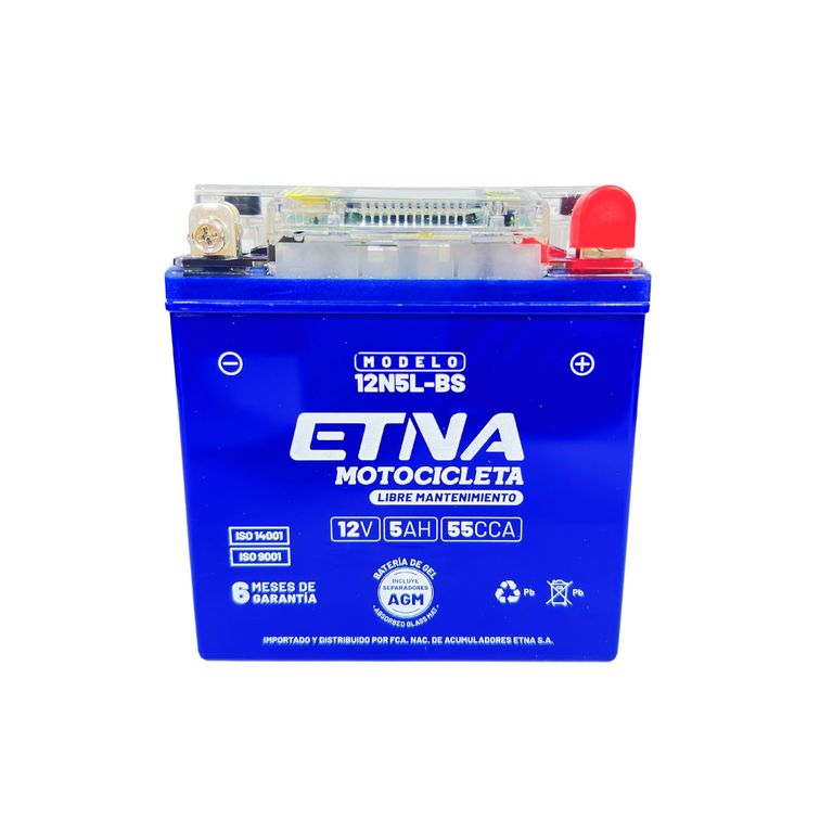 Batería para Moto MTL 12N5L-BS 55 Amperios