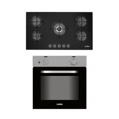 MABE - Encimera Empotrable 5 Hornillas PM8655GV0 + Horno Empotrable Eléctrico HM6028EYAI0
