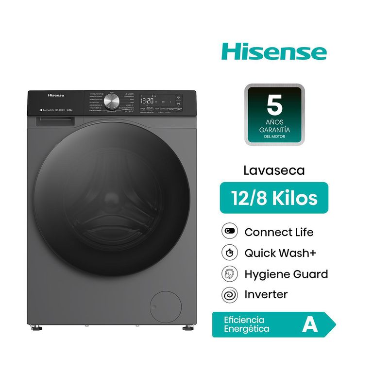 Lavaseca 12/8kg Hisense Carga Frontal WD3S1243BT