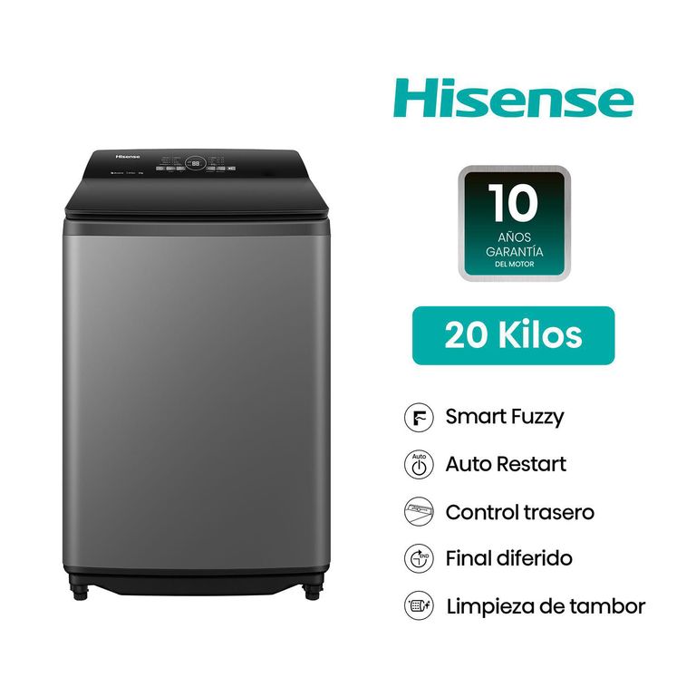 Lavadora 20kg Hisense Carga Superior WT3I2023UT