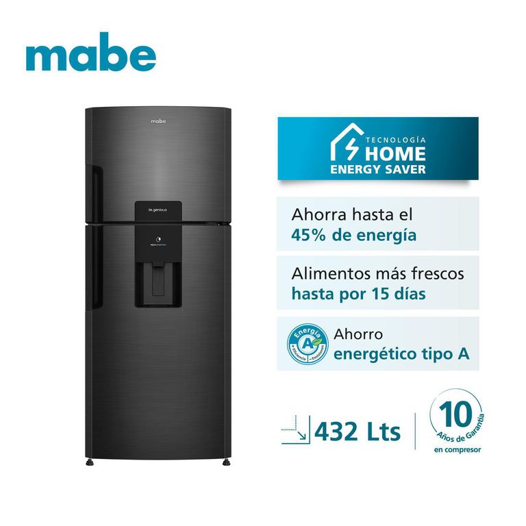 Refrigeradora Top Freezer No Frost 432 Litros Black Steel RMP470YPC