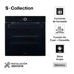 SCOLLECTION - Horno Electrico Empotrado S-C Pure Black D1 Airfryer 75 Litros