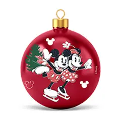 DISNEY - 2 Esferas de Navidad Verde/Rojo Mickey