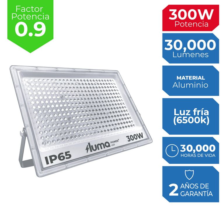 Reflector LED 300W Luz Fría 30000LM