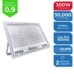 ILUMA - Reflector LED 300W Luz Fría 30000LM