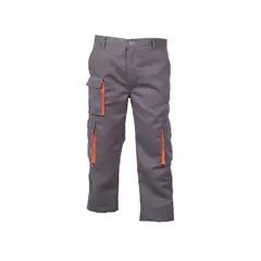 undefined - Pantalon Drill Plomo Naranja Multibolsillo Talla L