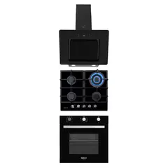 KLIMATIC - Tricombo Cocina Empotrable Aosta + Campana Extractora Aria + Horno Empotrable Bremen