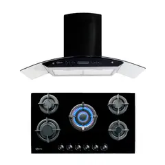 KLIMATIC - Combo Cocina Empotrable 4 Hornillas Gina X + Campana Extractora Venezia