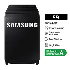 SAMSUNG - Lavadora Carga Superior 17kg Negro WA17CG6441BVPE