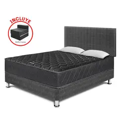 PARAISO - Dormitorio Majestic Black 2 Plazas + Sofa Cama
