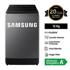 SAMSUNG - Lavadora Carga Superior 15kg Gris WA15CG5441BDPE