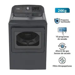 Mabe - Secadora 25 kg Carga Frontal con Evacuación Diamond Gray SMG17R8MSDBB0