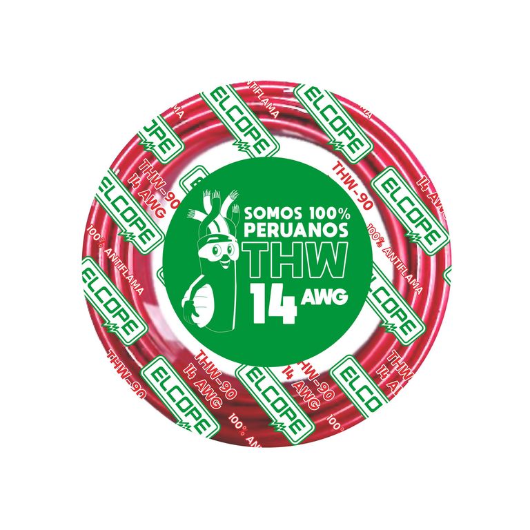 Cable THW 14 AWG Rojo R10