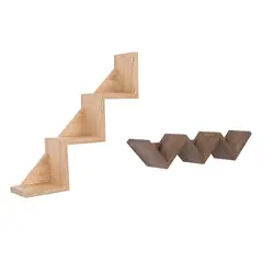 TUHOME - Set 2 Repisas Dalia-Color Cafe