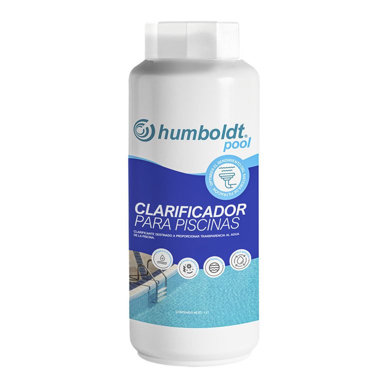 Clarificador de Piscina Humboldt 1lt Líquido Botella