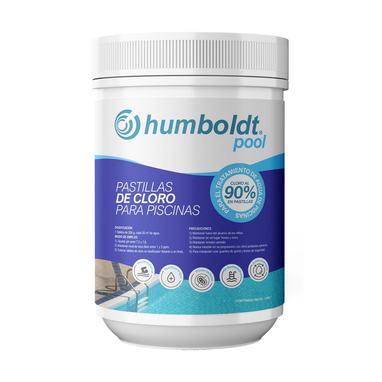 Cloro Tabletas Humboldt 1kg Tableta Frasco
