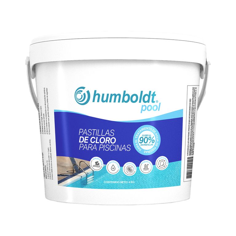 Cloro Tabletas Humboldt 4kg Tableta Frasco