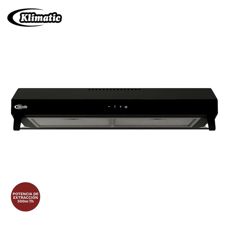 Campana Extractora Lineal Marken 60cm Negro Klimatic