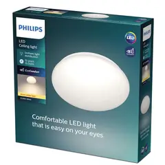 PHILIPS - Plafón LED 10 W Luz Cálida G2 Policarbonato Blanco 28 cm