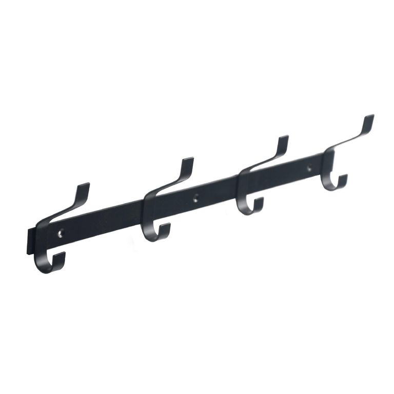 Percha Acceso 4 Ganchos Negro.