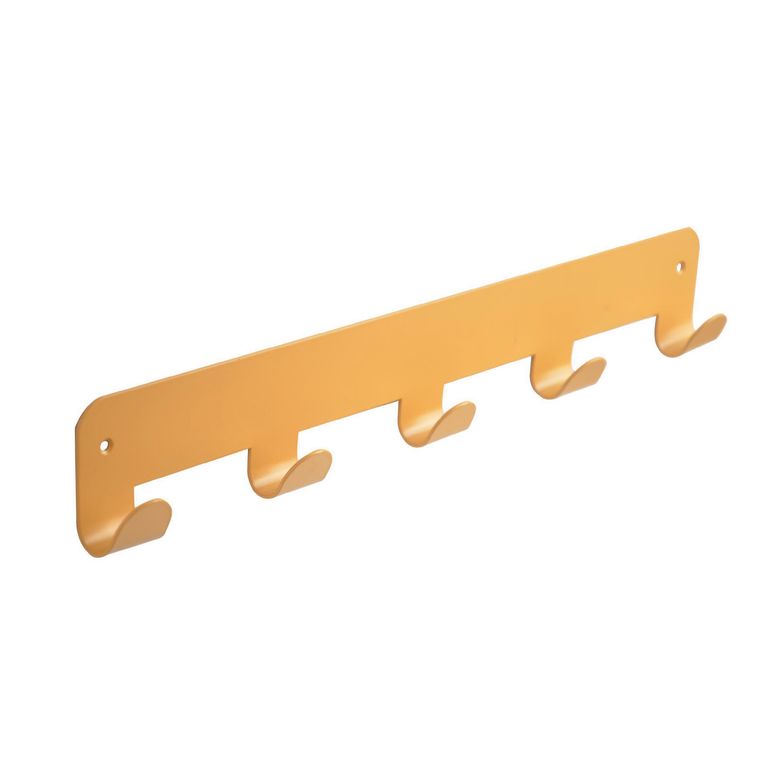 Percha 5 Ganchos Amarillo.