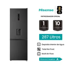 HISENSE - Refrigeradora Bottom 287 Litros Negro RB286N1MBA