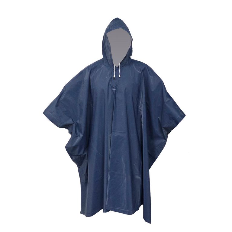 Poncho PVC Spro Liviano Azul Con Capucha