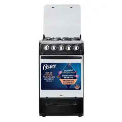 OSTER - Cocina a Gas 4 Platos Negro OS-PGSC20G4HTBB