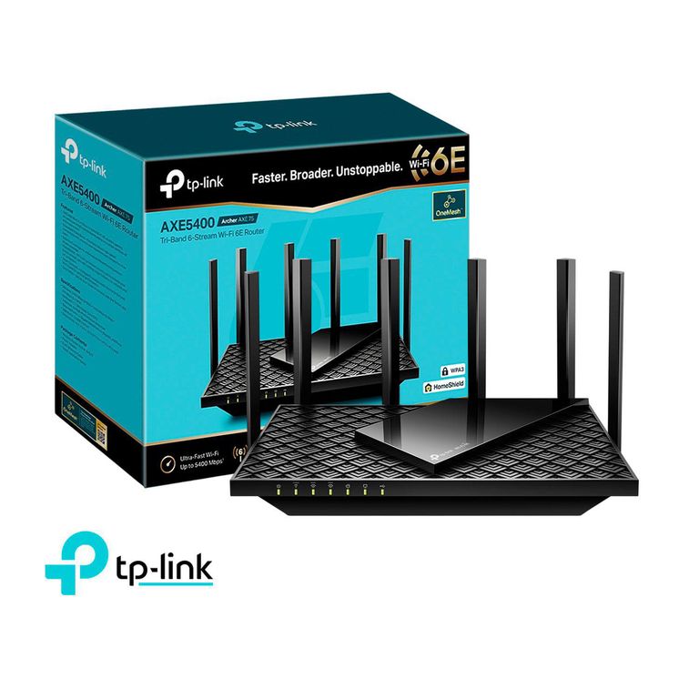 Router TP-Link Archer AXE75 Wi-Fi 6E Triple Banda AXE5400 Gigabit
