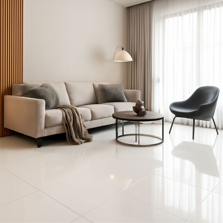 Gres Blanco Liso 60x60cm Clasico 1.44m2
