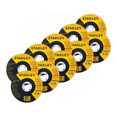 STANLEY - Pack 10 Discos de Corte para Metal 4 1/2" x 1mm STA8061