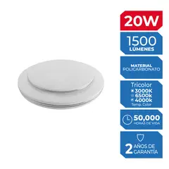 ILUMA - Plafón Glacial 3 Luces 48W Con Control